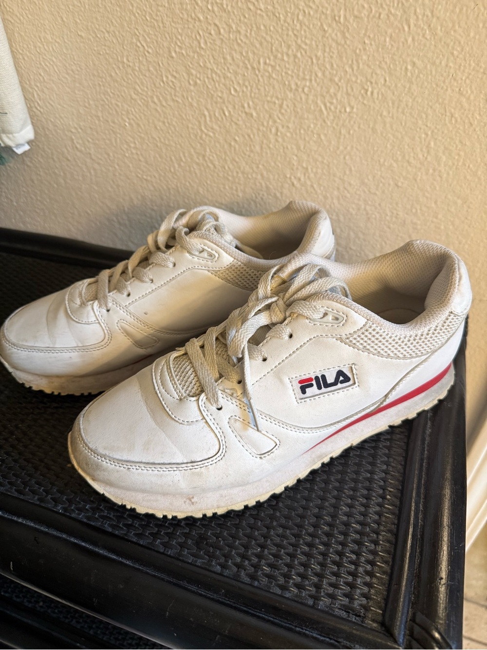 FILA White Low-Top Athletic Sneakers